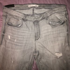 Grey Ripped Zara Jeans